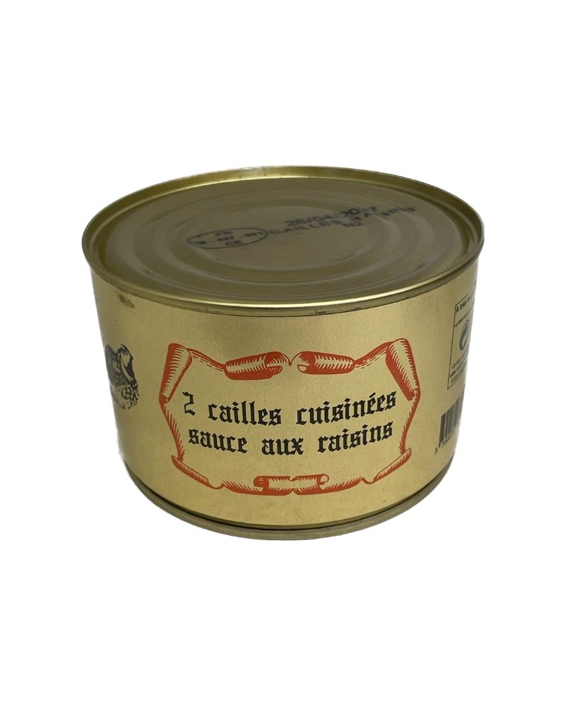 CAILLES CUISINEES SAUCE AUX RAISINS 400g