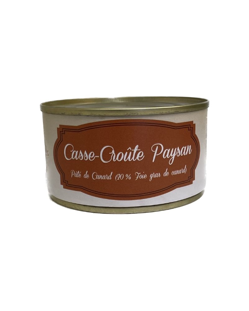 CASSE CROUTE PAYSAN "PÂTÉ DE CANARD,20% DE FOIE GRAS DE CANARD"