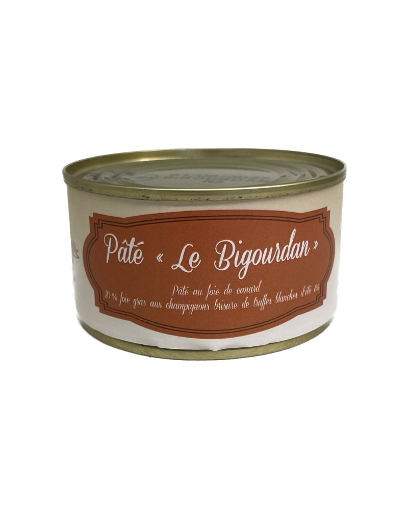 BIGOURDAN " PÂTÉ DE CANARD, 20% FOIE GRAS AUX CHAMPIGNONS " 130g