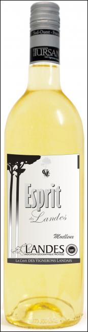 VIN BLANC MOELLEUX "TURSAN ESPRITS DES LANDES" 12,5° -75cl